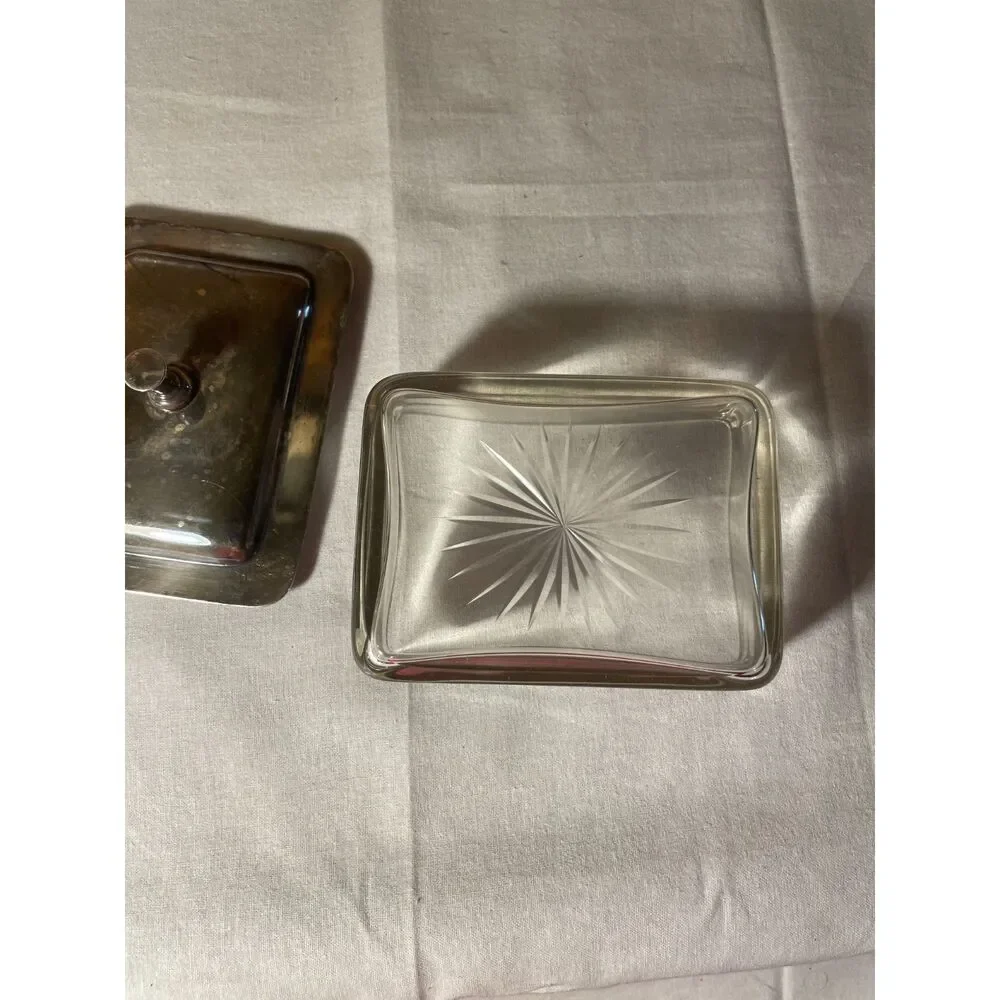 Mid-Century modern covered butter or sardine dish